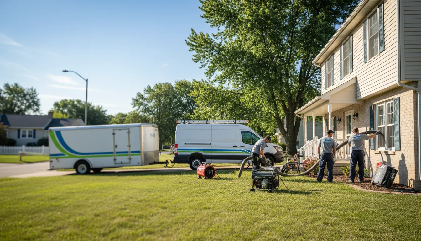 Flooded Basement Restoration And Cleanup With Repair in Greencastle, IN near me